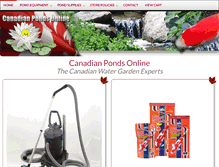 Tablet Screenshot of canadianpondsonline.com